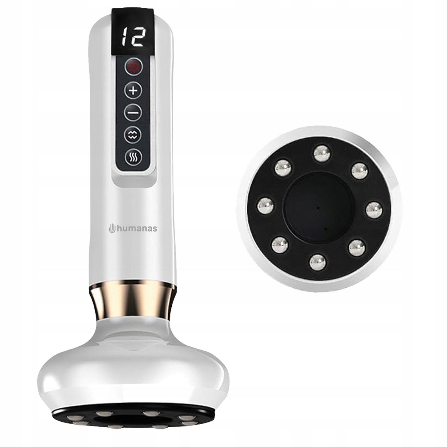 Masażer antycellulitowy bańka chińska Humanas DermaSmooth biały