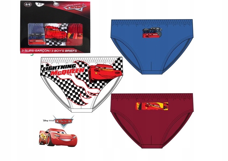 

Majtki auta cars figi 3- pak bawełna 92-98 cm