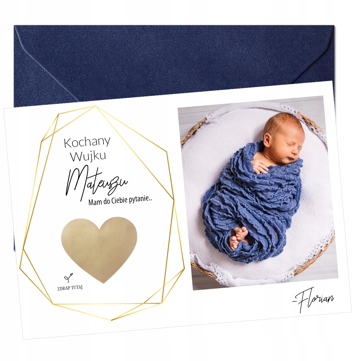 Zdrapka Zostaniesz moim OJCEM CHRZESTNYM + ZDJĘCIE