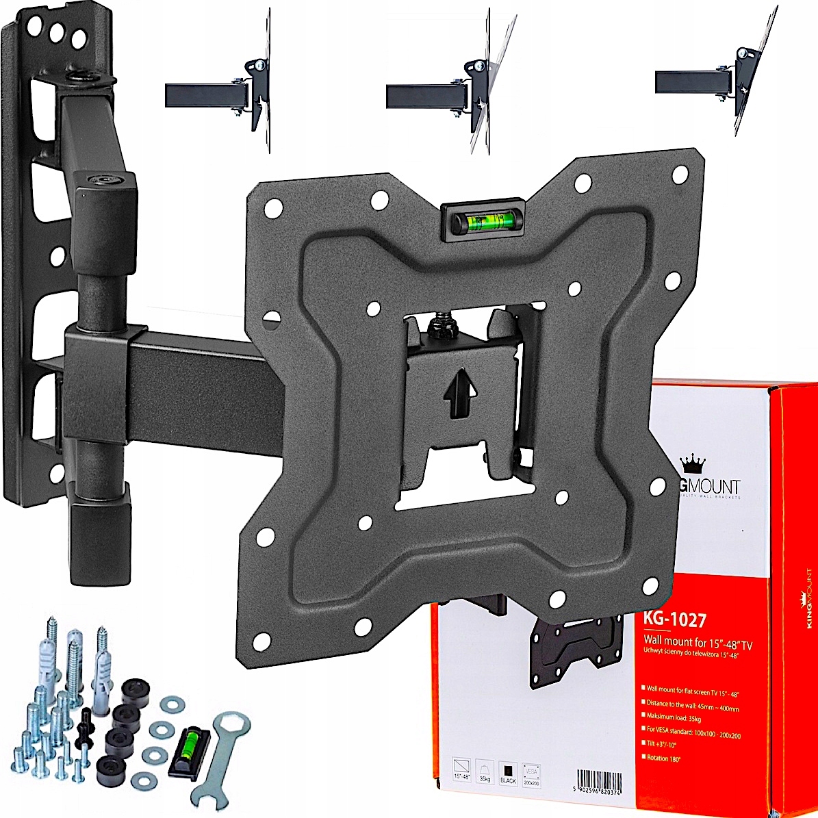 OBROTOWY UCHWYT TELEWIZORA MONITORA WIESZAK TV LCD LED 15-48 Cali
