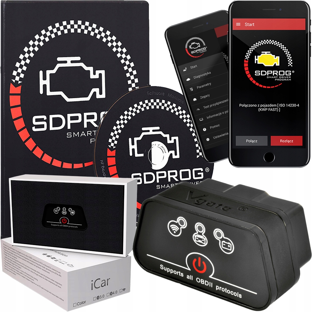 Купить ДИАГНОСТИЧЕСКИЙ ИНТЕРФЕЙС VGATE iCAR 2 OBD2 СКАНЕР ELM327 ...