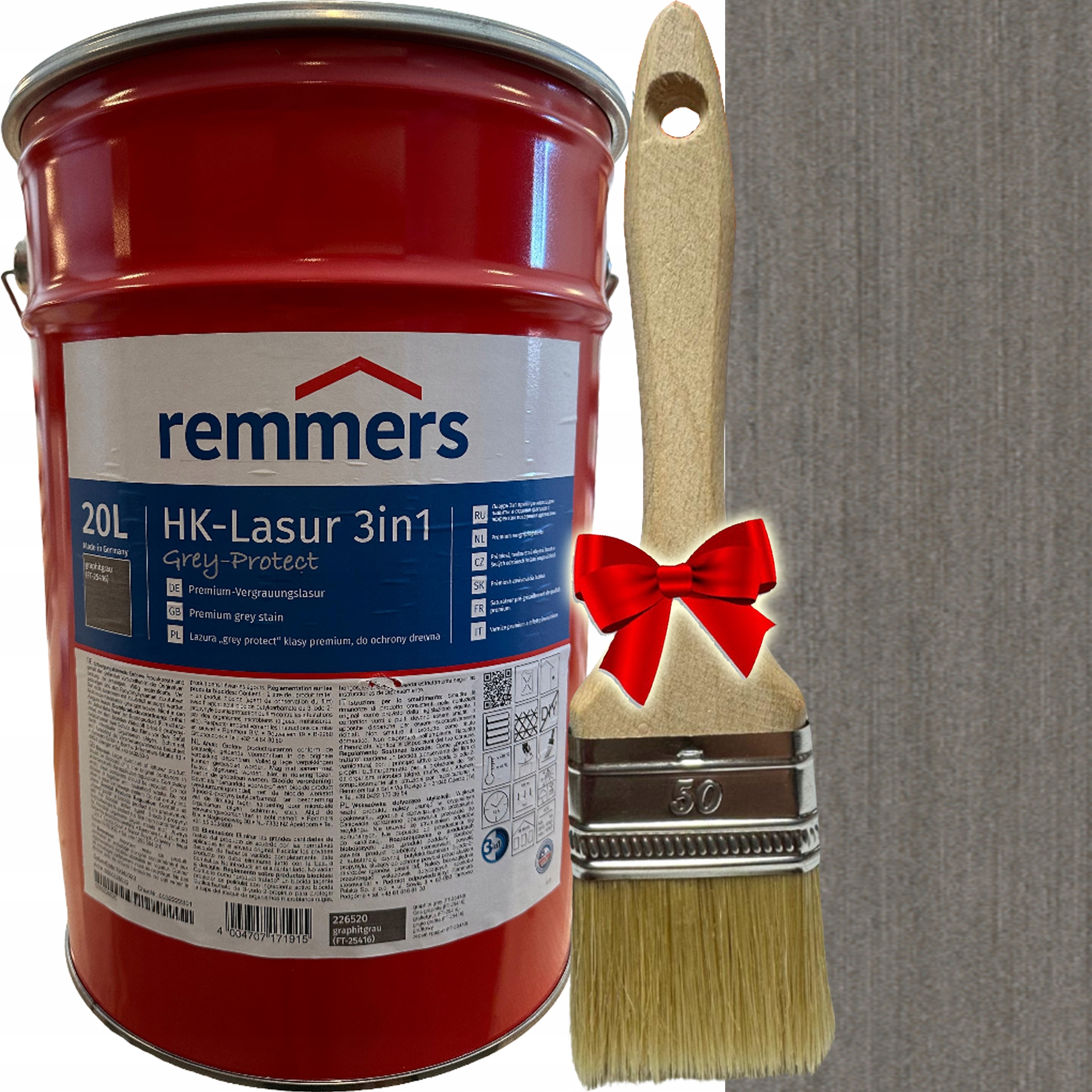Remmers hk-lasur impregnat do drewna elewacji 20L Grafitowy 2265