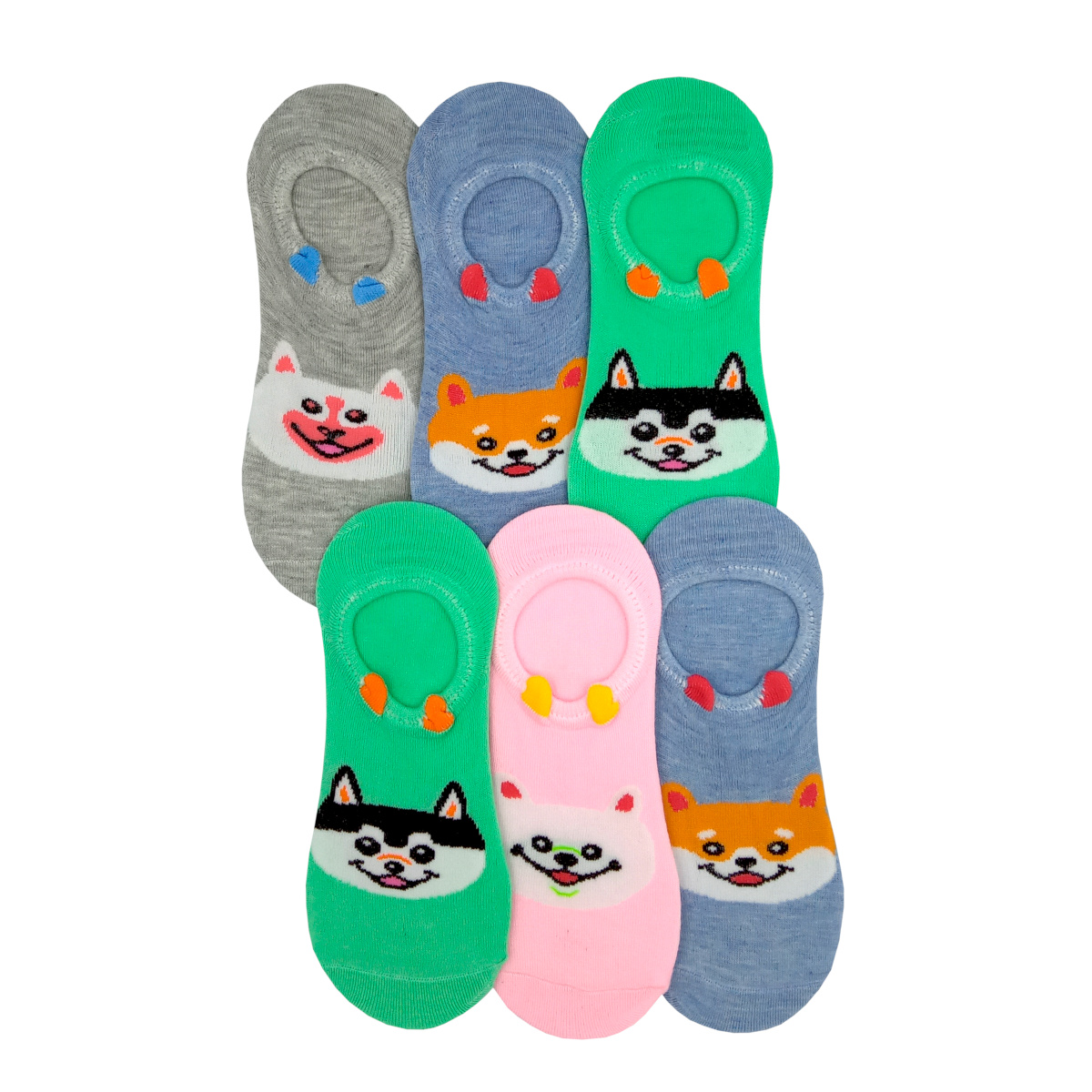 

Skarpety Damskie Stopki Kolorowe 6 Pak