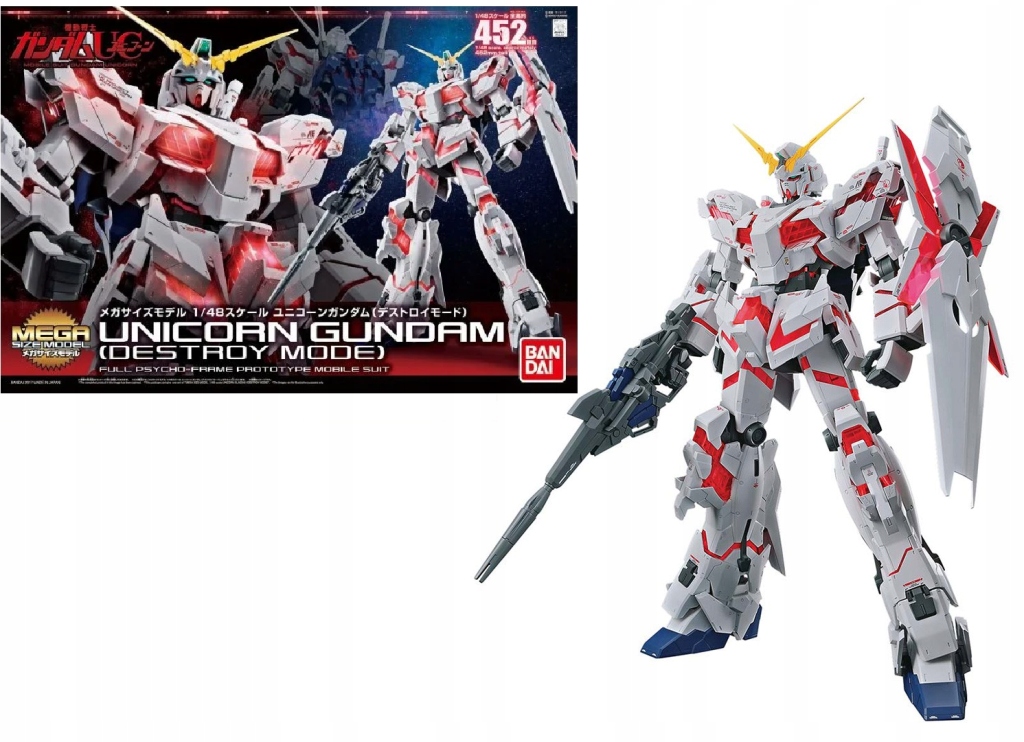 Gundam Ms Size Unicorn Gundam Destroy Mode 1/48 Model stavebnice