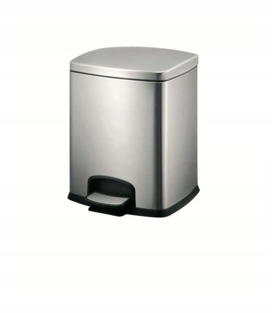 Pedálový koš Stella Premium obdélníkový 5 L, soft close ocel nrdz saténová