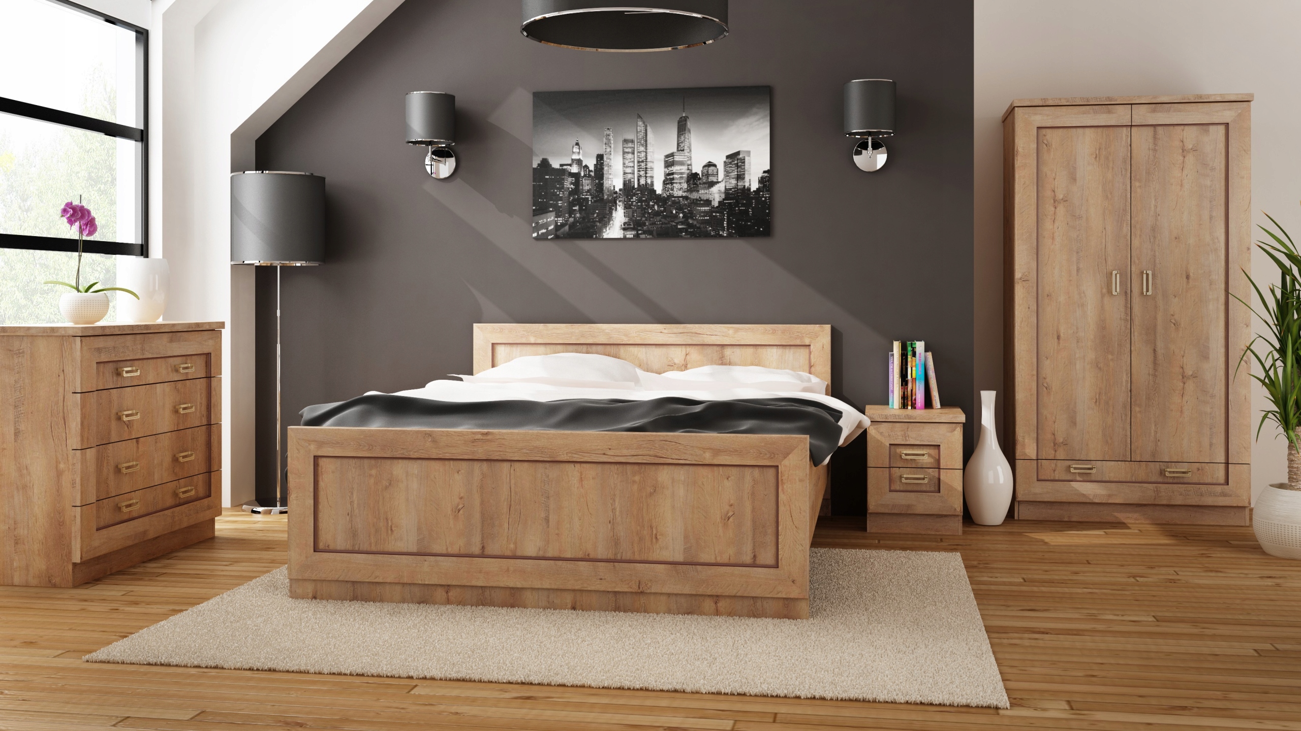 Komoda 140 cm szuflady szafki TODD lefkas Głębokość mebla 44 cm