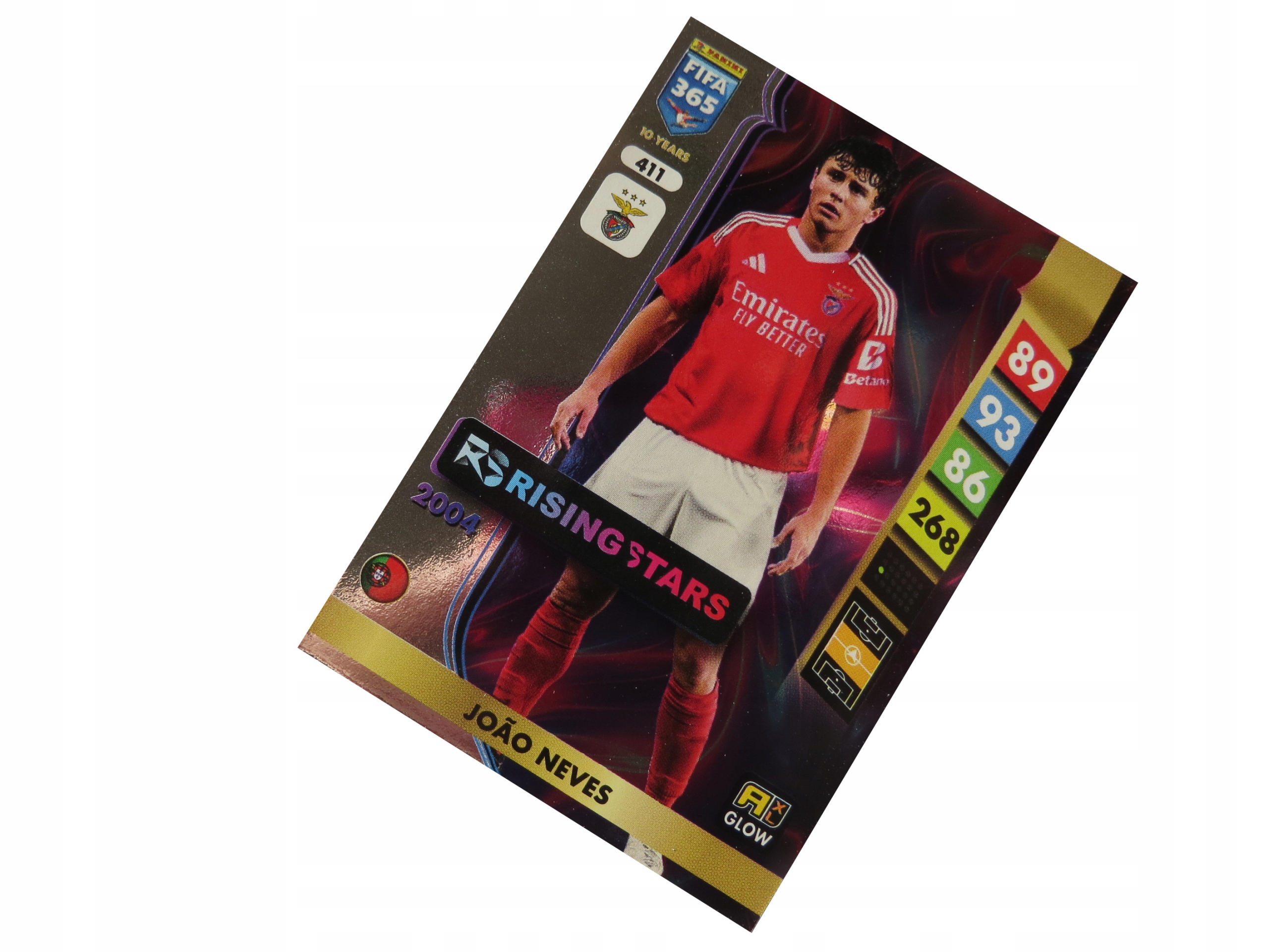 Panini Fifa 365 2025 Karta Glow Rising Stars 411 Joao Neves Benfica