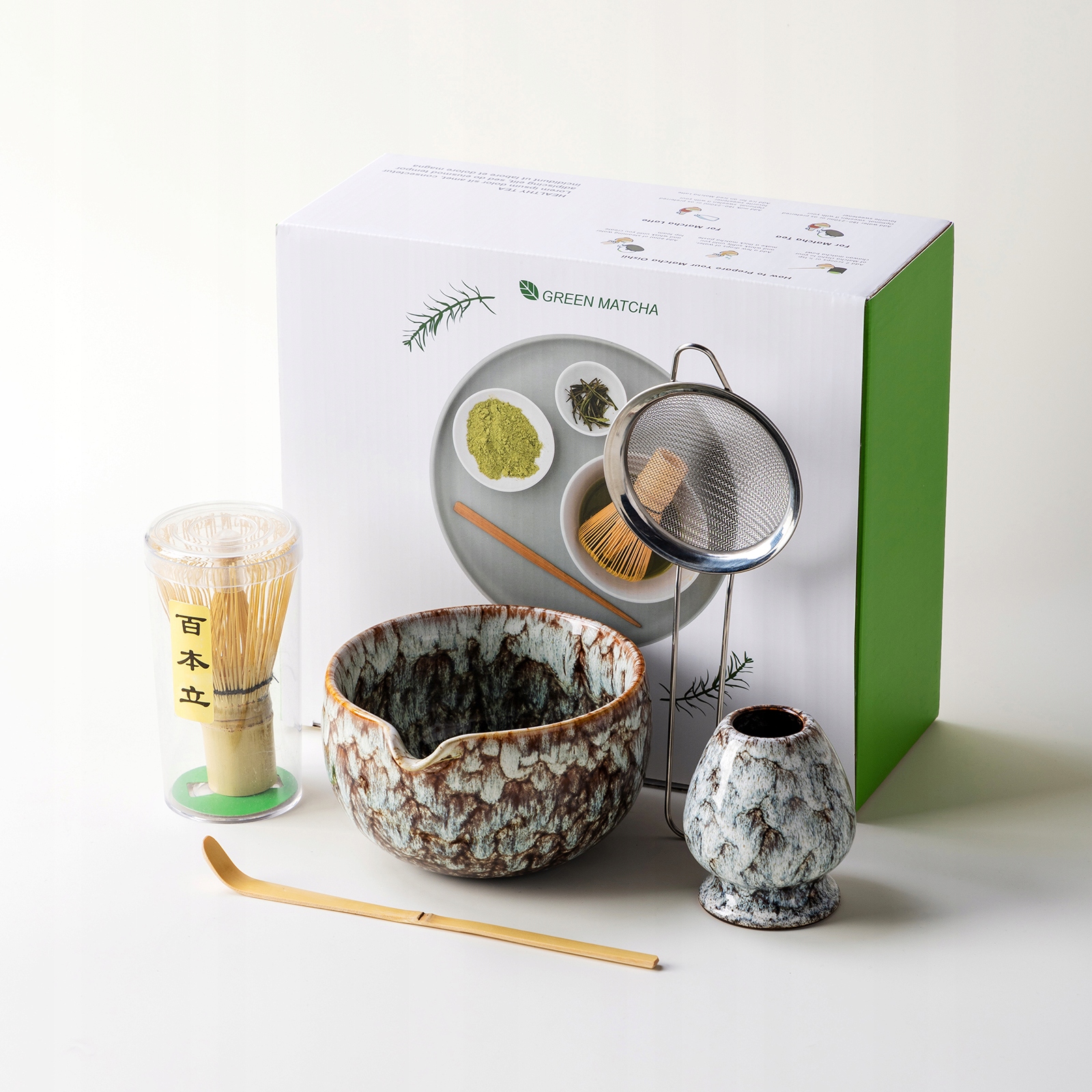 Nekit Bambusowy Zestaw Prezentowy Do Herbaty Matchy Chashaku żółknięcie