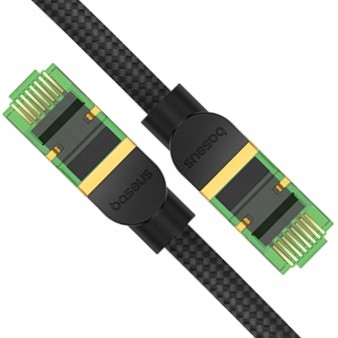 Patchcord Baseus S/FTP 8.1 RJ45 / RJ45 0,5 m czarny