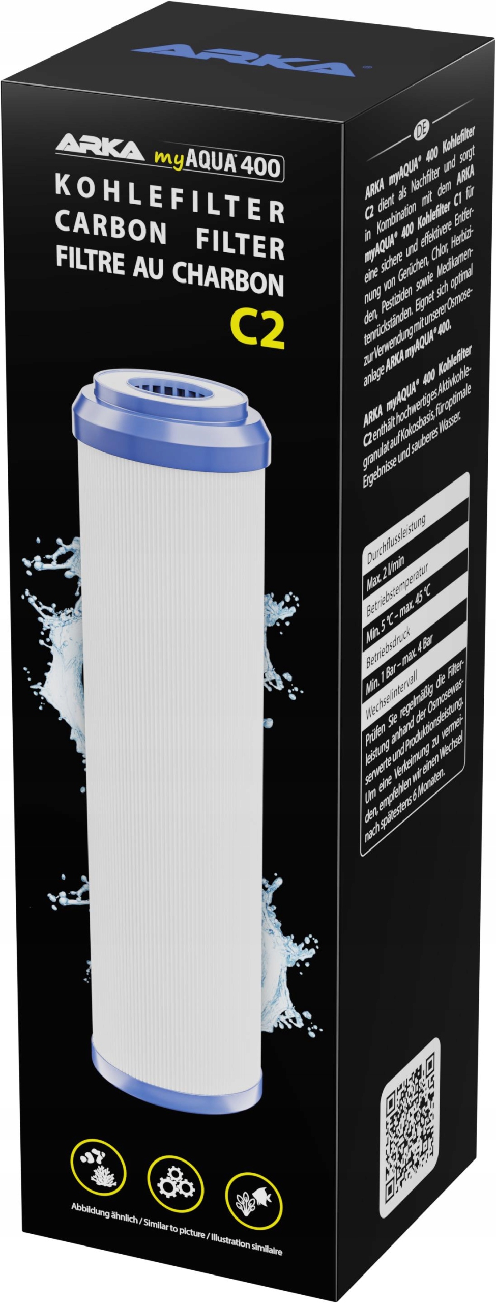 Levně Uhlíková Vložka Do Filtru Reverzní Osmózy RO400 C2, Náhradní Díl