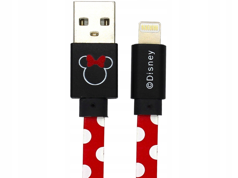 Kabel Usb Minnie Kropki Ip Disney Czerwony 1m