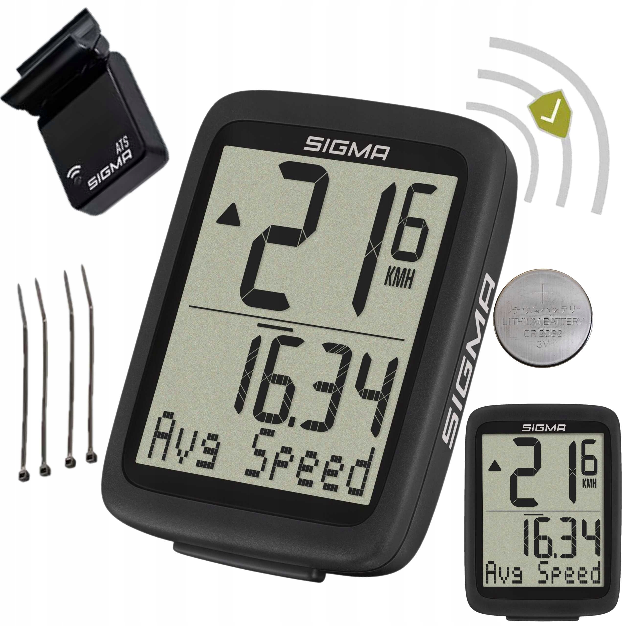 Licznik Rowerowy Sigma Bc 8.0 Ats Bezprzewodowy Czarny 8 Funkcji