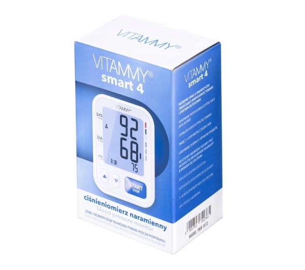 Ciśnieniomierz naramienny automatyczny Vitammy Smart 4 Wykrywanie arytmii