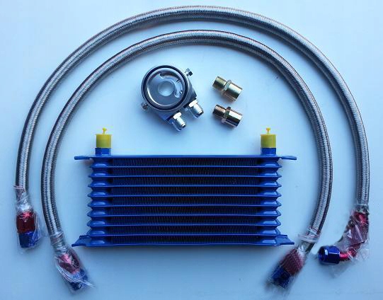 Chłodnica oleju 10row zestaw przewody podstawka tuning mocal setrab