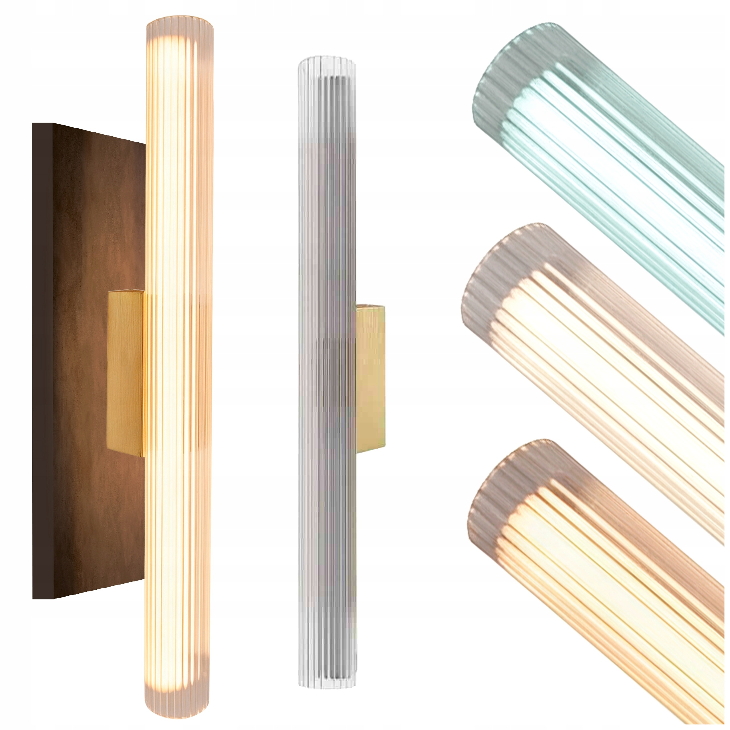 Led nástěnná lampa podlouhlá rýhovaná zlatá 11W Cct IP44 Led
