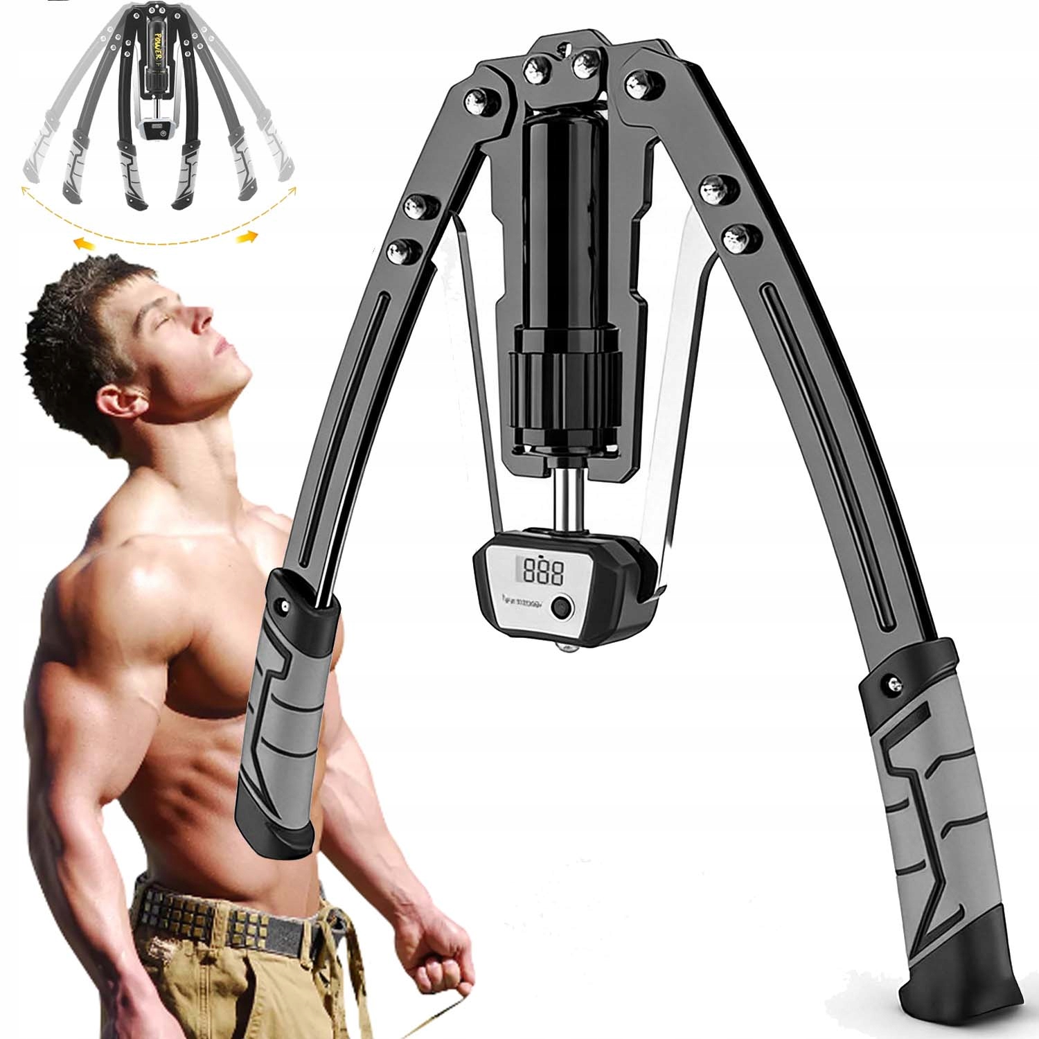 Regulovatelný Stlačovač Rukou 200 Kg S Ergonomickým Počítadlem A Regulací Odporu