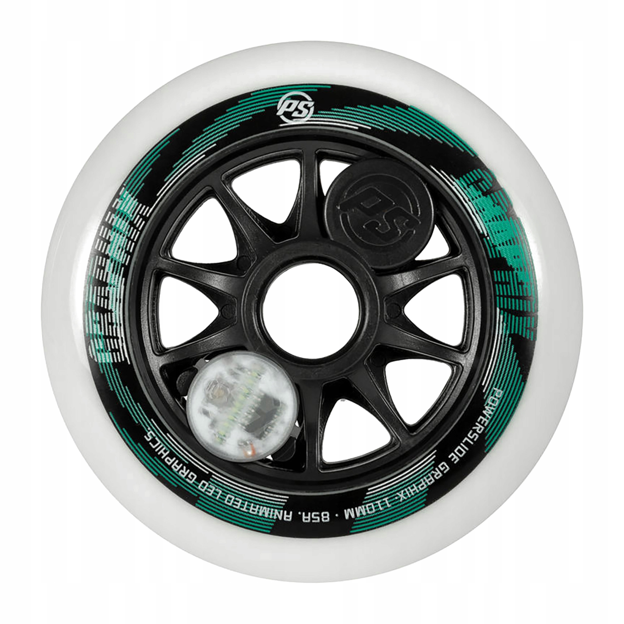 Kółka do rolek Powerslide białe 110 mm 85A
