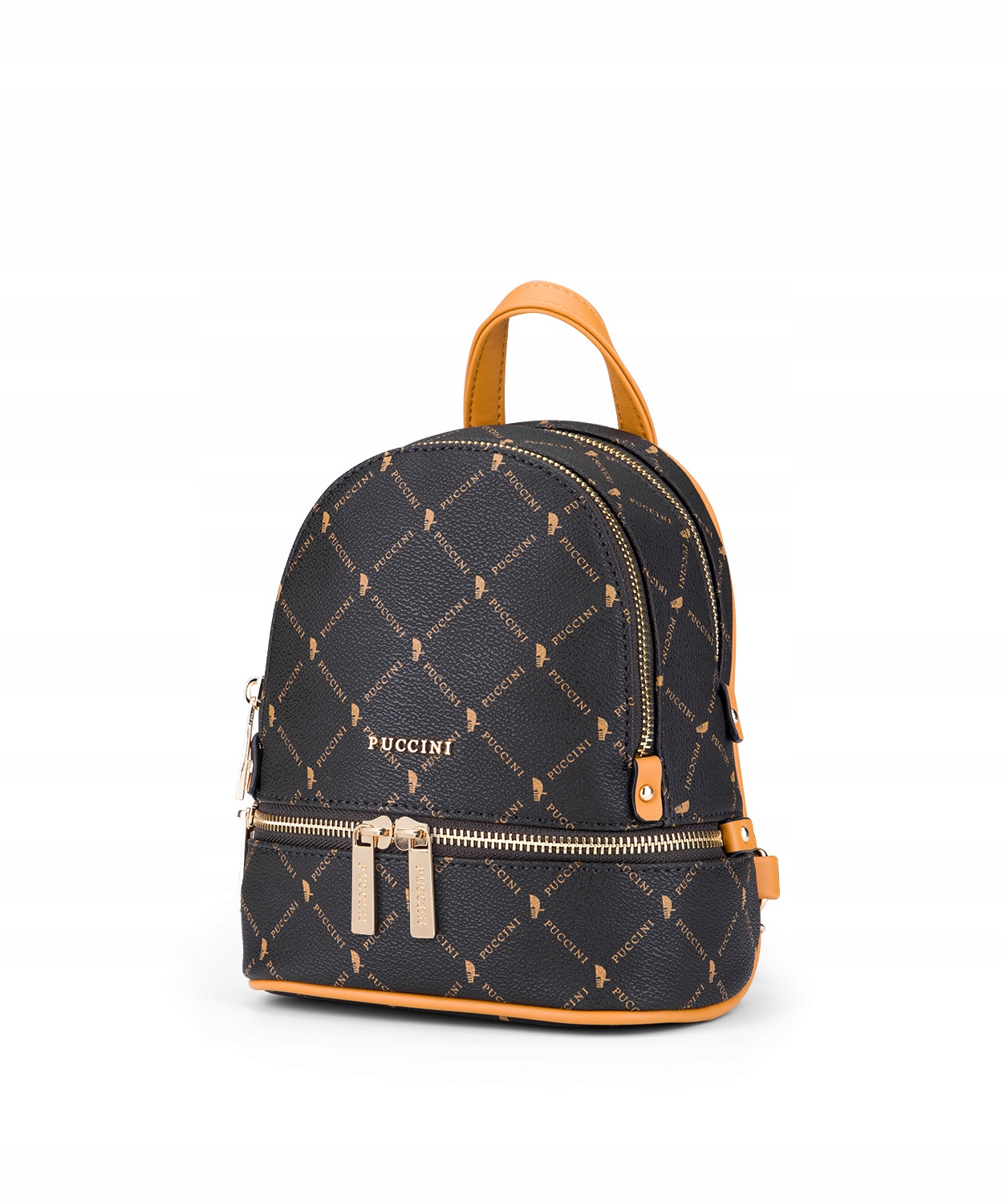 Batoh Malý elegantní městský monogram Puccini Hnědý BLXP0043P-2