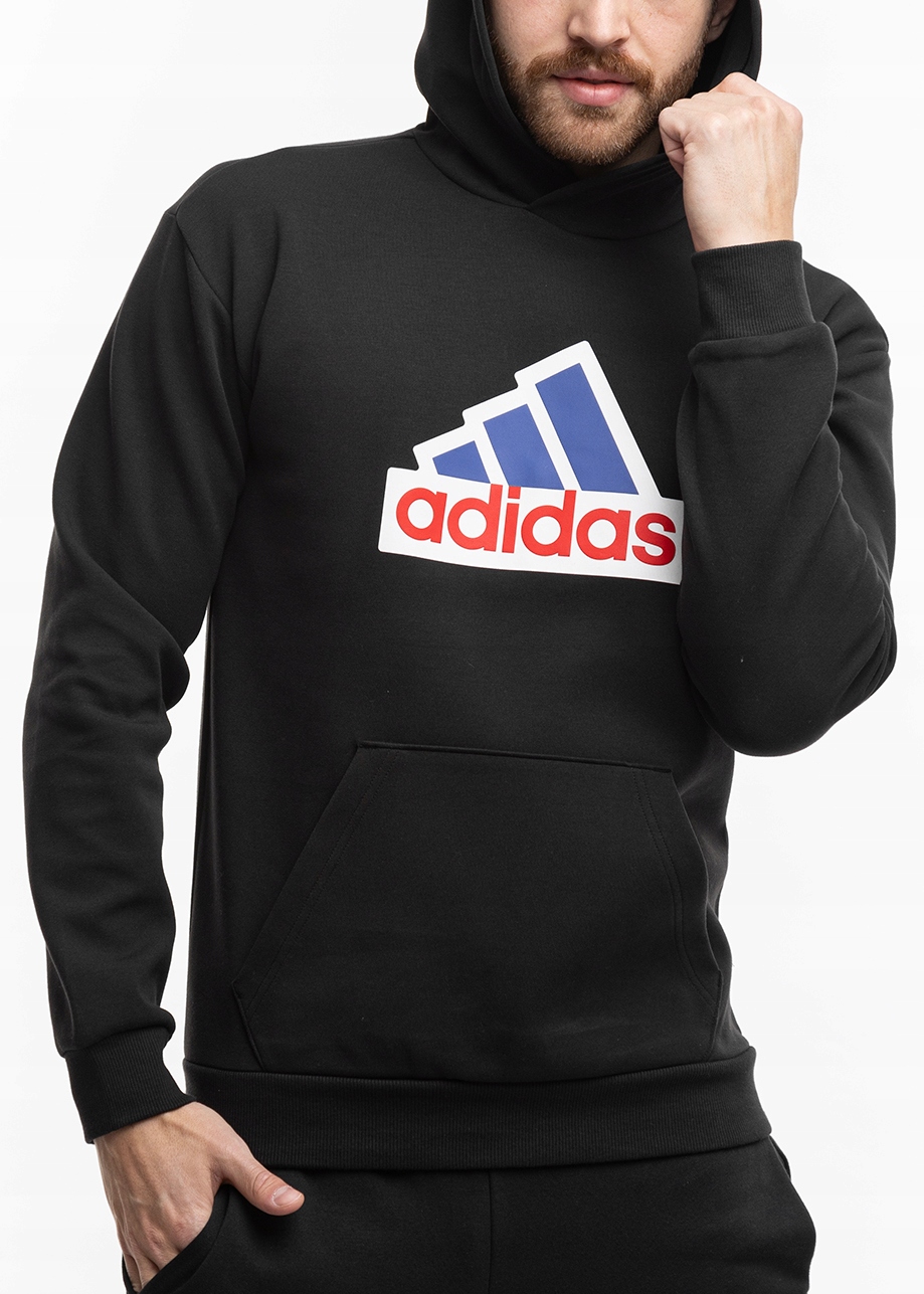 adidas pánská mikina s s kapucí a logem vel. S