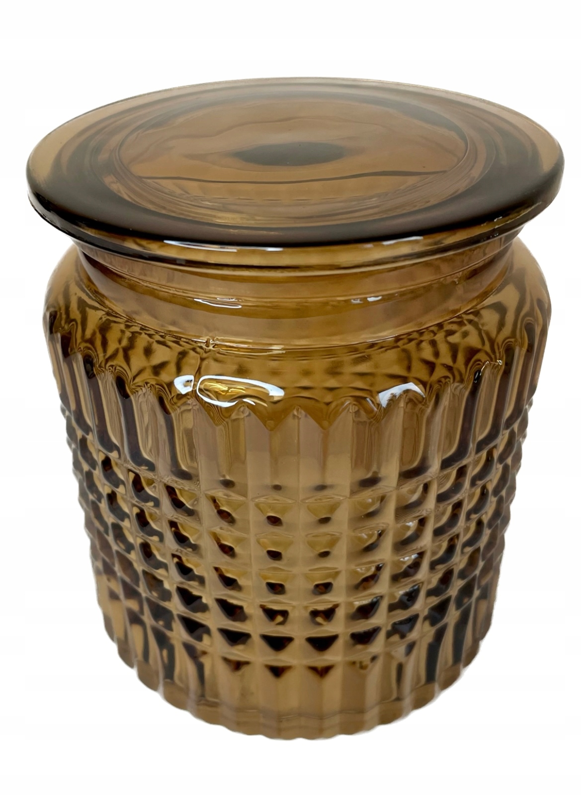 POJEMNIK ŁAZIENKOWY SZKLANY BRĄZOWY BALIV