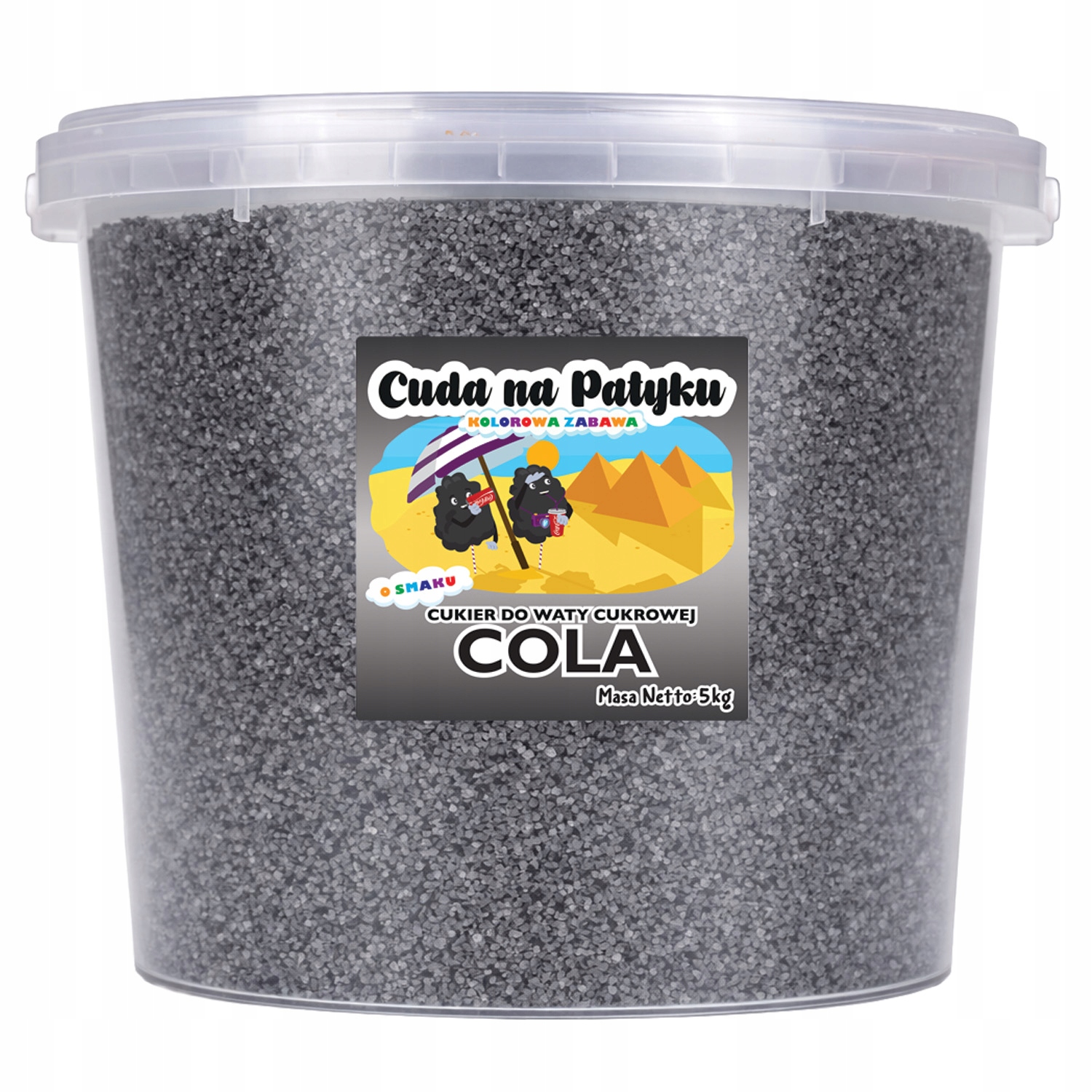 Barevný Cukr na cukrovou vatu s příchutí pro stroje 5 kg Cola