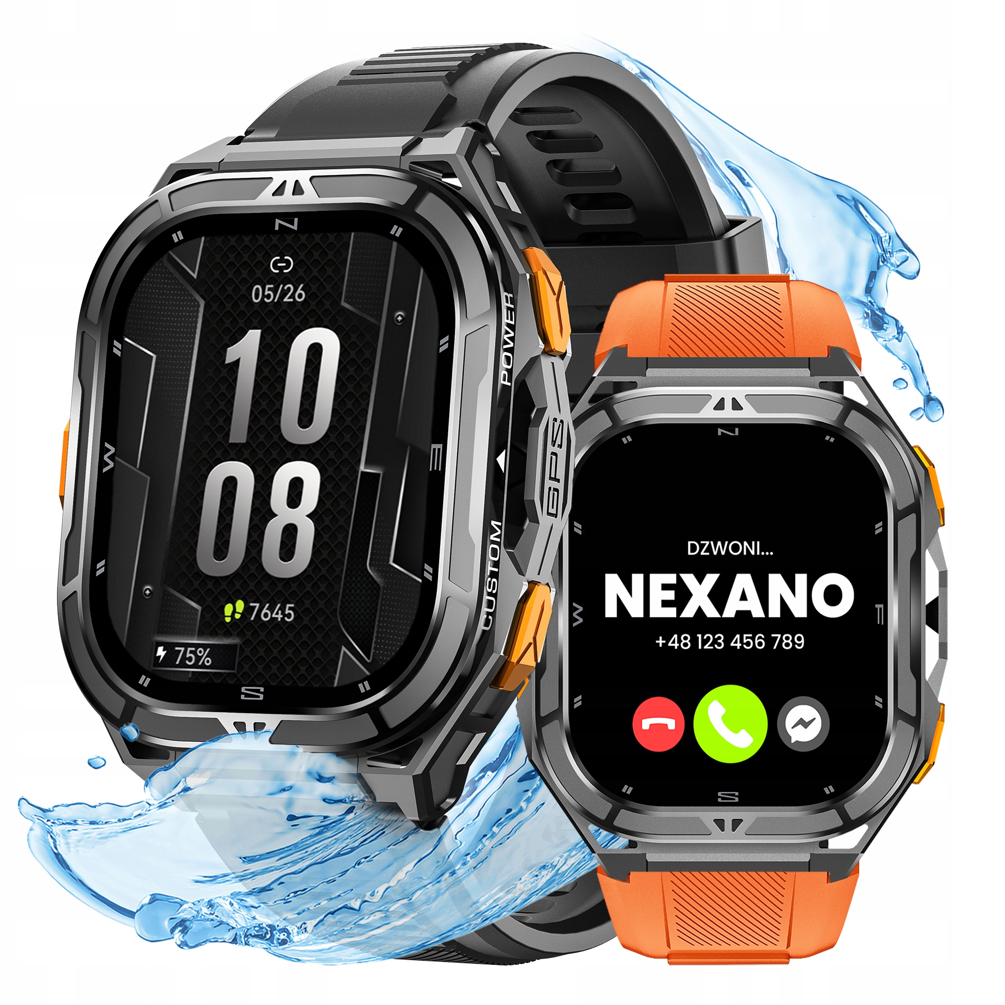 Smartwatch Męski Zegarek Gps Wodoodporny Rozmowy Smart Watch Sport Menu Pl