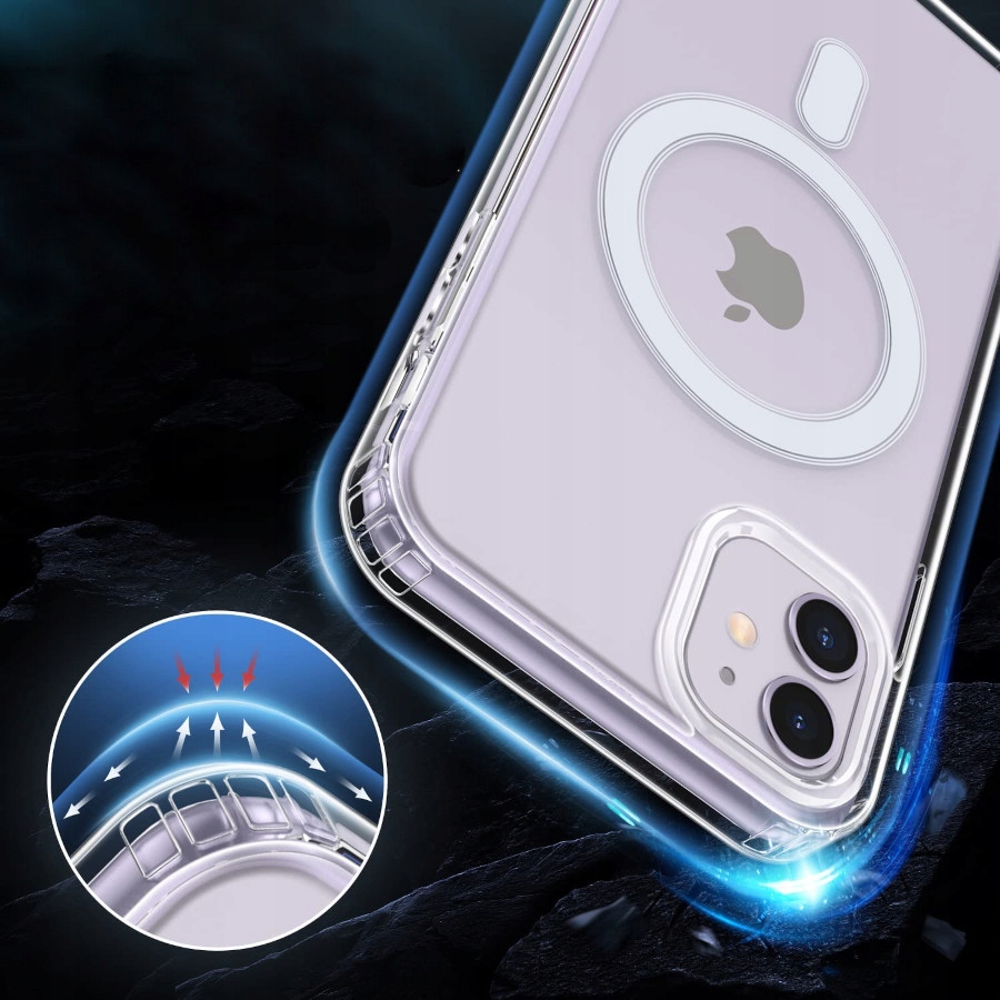 ETUI OBUDOWA Z MAGNESAMI WZMACNIANE CLEAR 360 CASE DO IPHONE 11 Stan opakowania oryginalne