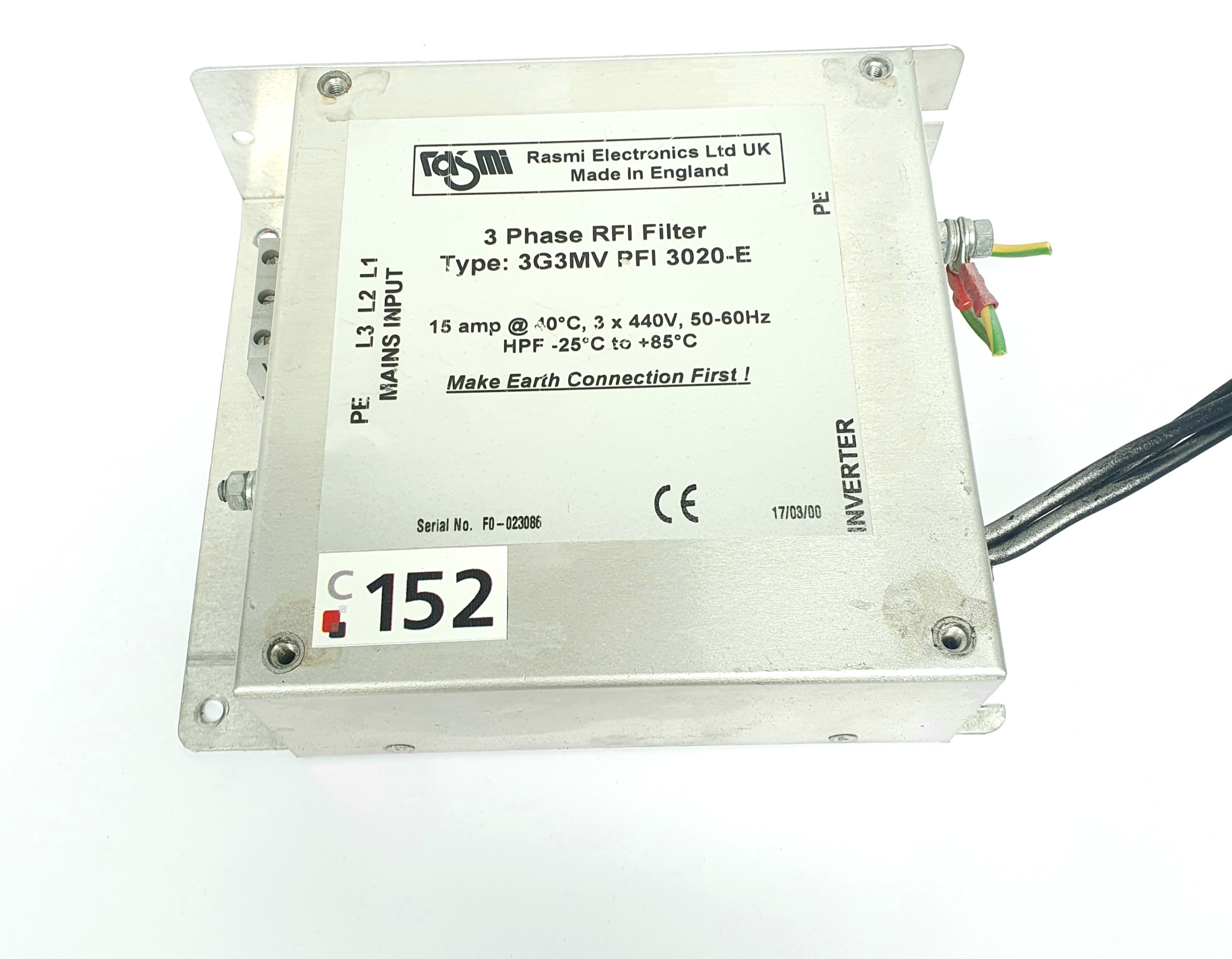 Rasmi Pf 3020 filtr przeciwzakłóceniowy 15A NrC152