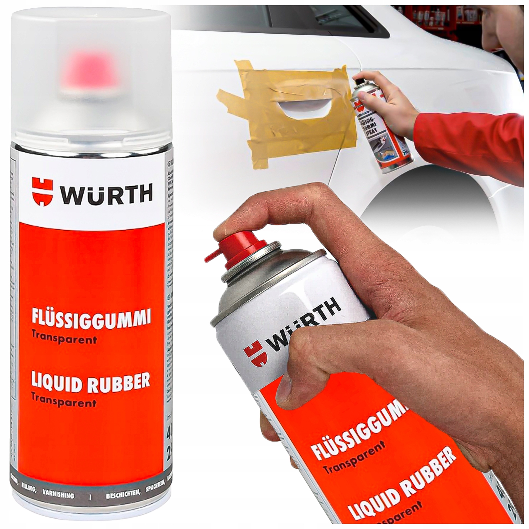 Guma W Płynie Bezbarwna Spray Bezzapachowa Kauczuk 400ml Wurth