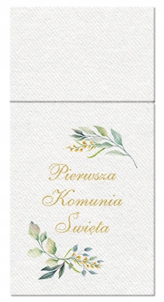 Kieszonki KOMUNIJNE Serwetki z Kieszonką Etui Na SZTUĆCE IHS Komunia Waga produktu z opakowaniem jednostkowym 0 kg