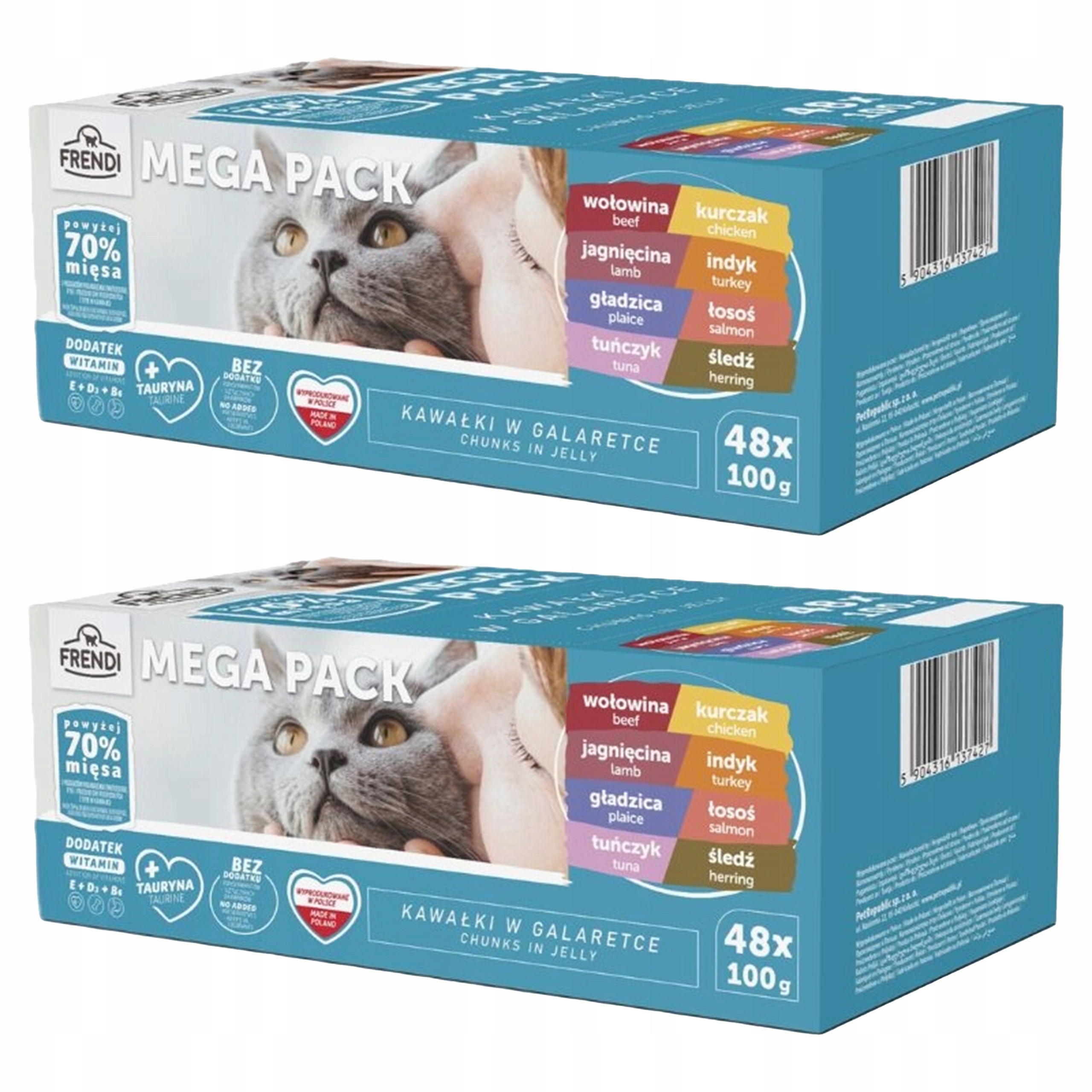 Frendi kousky v želé krmivo mokré pro kočky maso-rybí příchutě 96 x 100 g