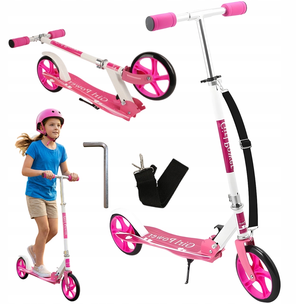 Hulajnoga Dziecięca Składany Mały Zabawki Pocieszenia Przenośny Różowy