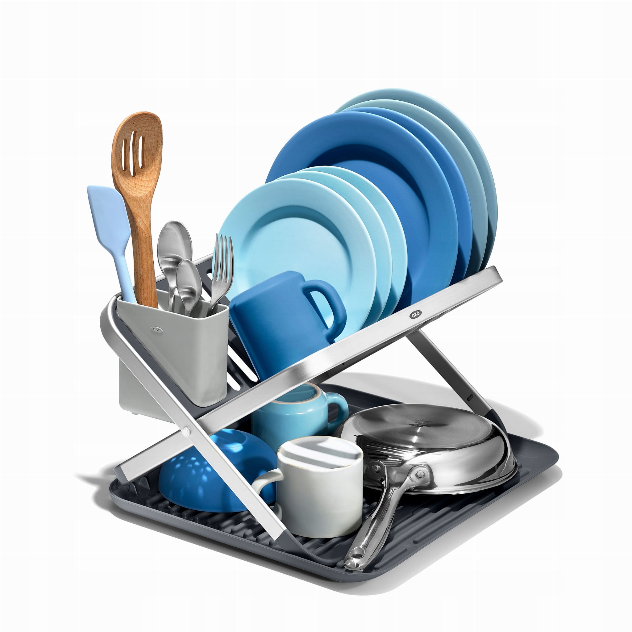 Oxo Good Grips X Skládací sušička odkapávač na nádobí šedá