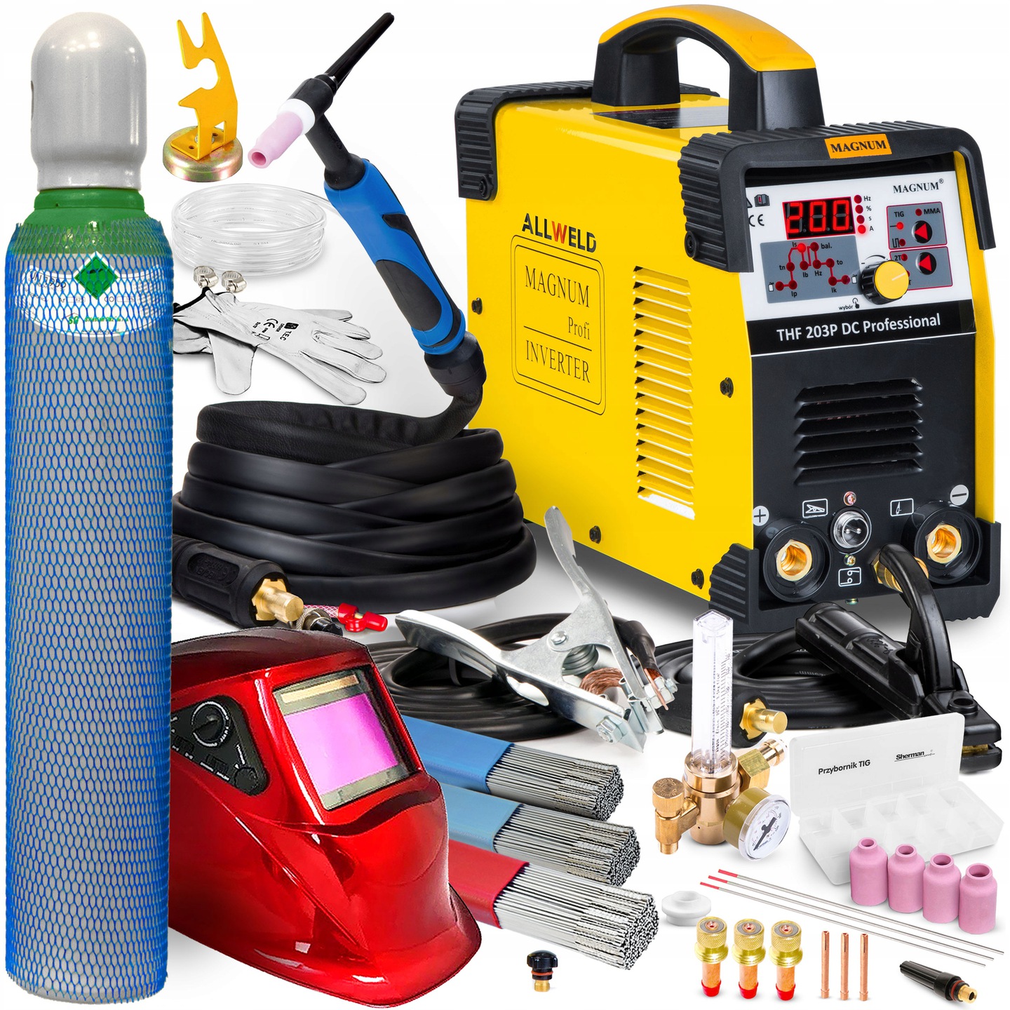 Invertorová Svářečka Magnum Thf 203P Tig DC Mma Puls Igbt Hf 230V 200A Hf