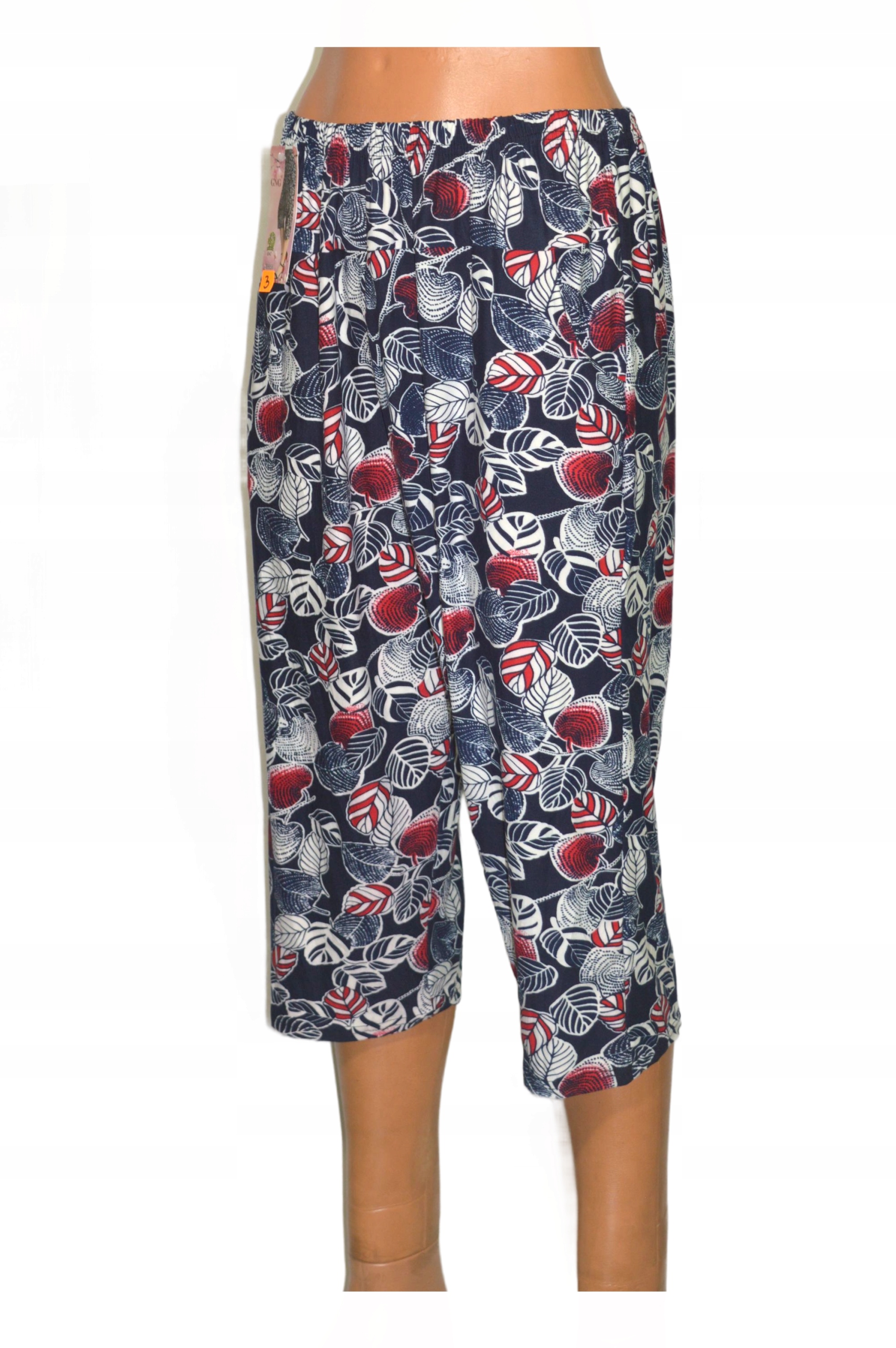 rybaczki alladynki haremki 4XL/6XL luźne DUŻE spodnie 3/4 na lato 15306 Rozmiar 5XL