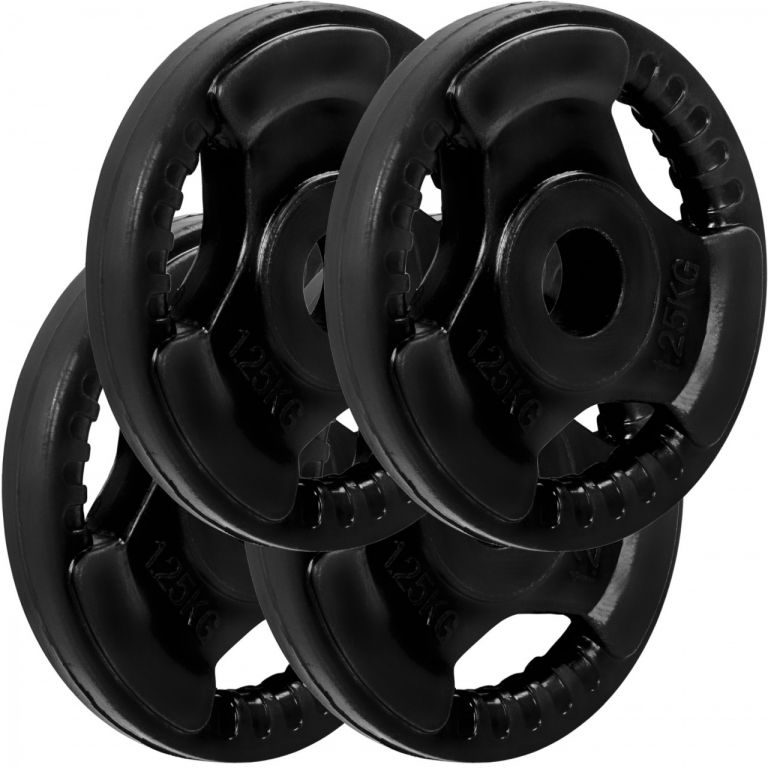 Movit sada závaží na činky s gumovým úchyt, 1,25 kg, litina