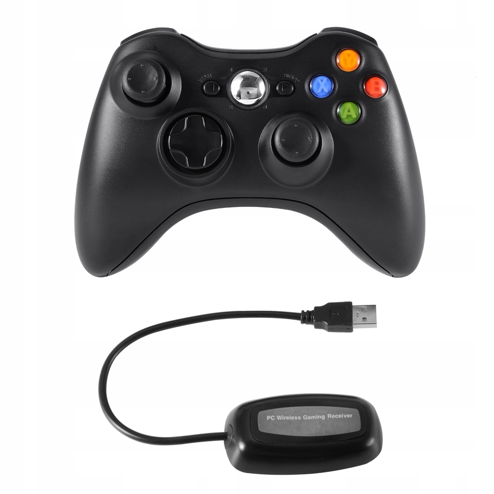 

Kontroler Xbox 360 Dualshock+odbiornik Czarny