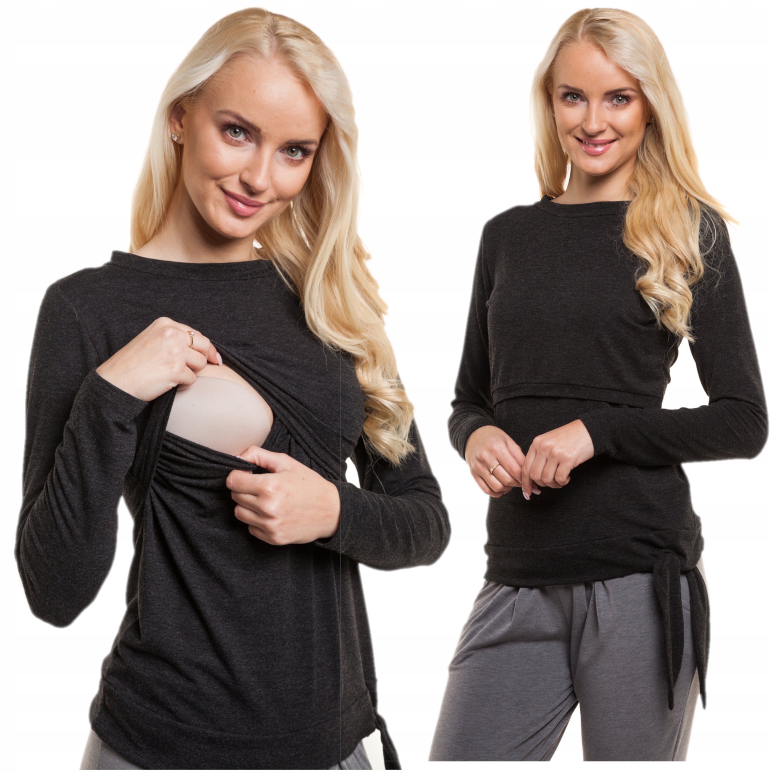 

Bluzka ciążowa do karmienia Supeł S/m