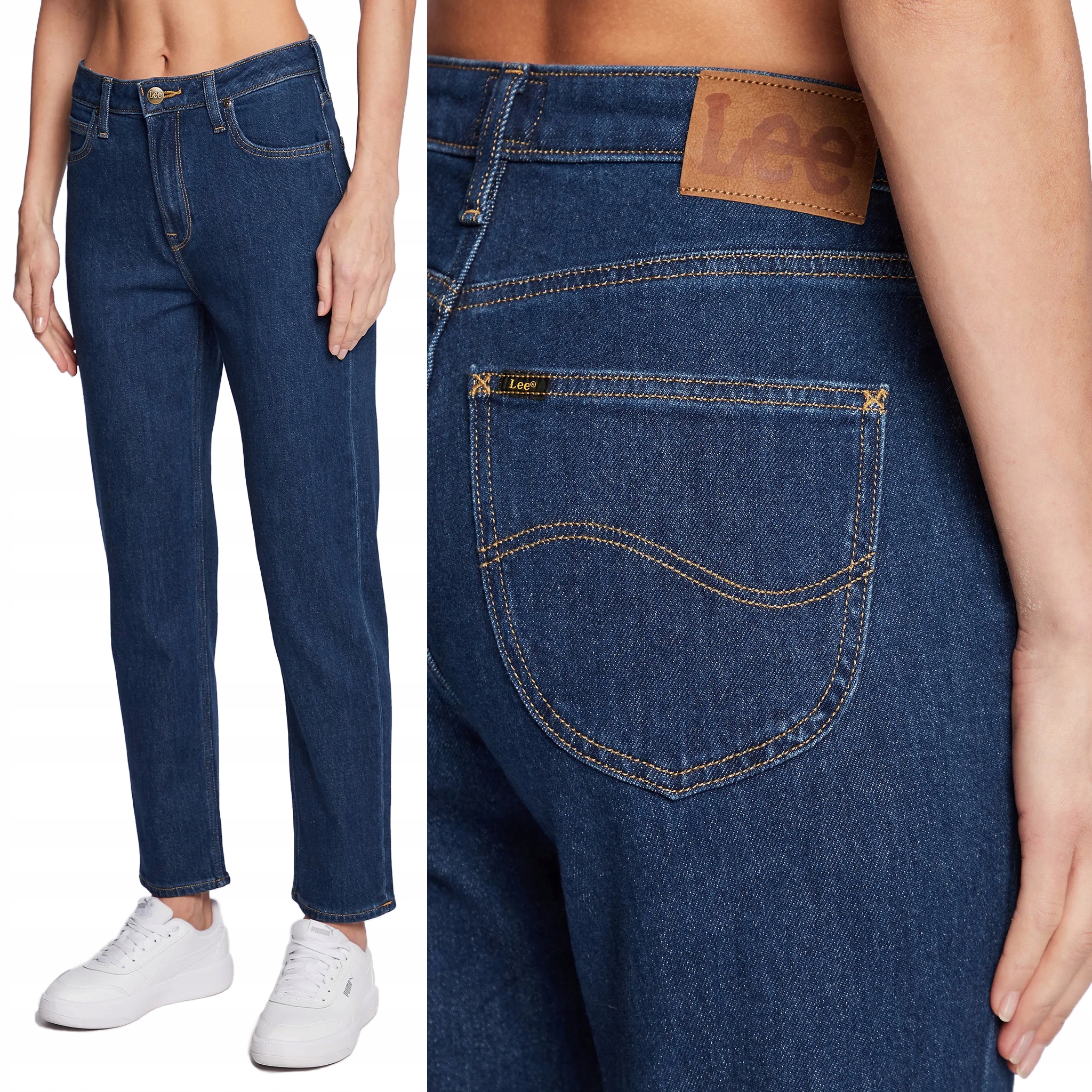 Lee Carol Straight jednoduché dámské džínové kalhoty mom jeans 7/8 W27 L33