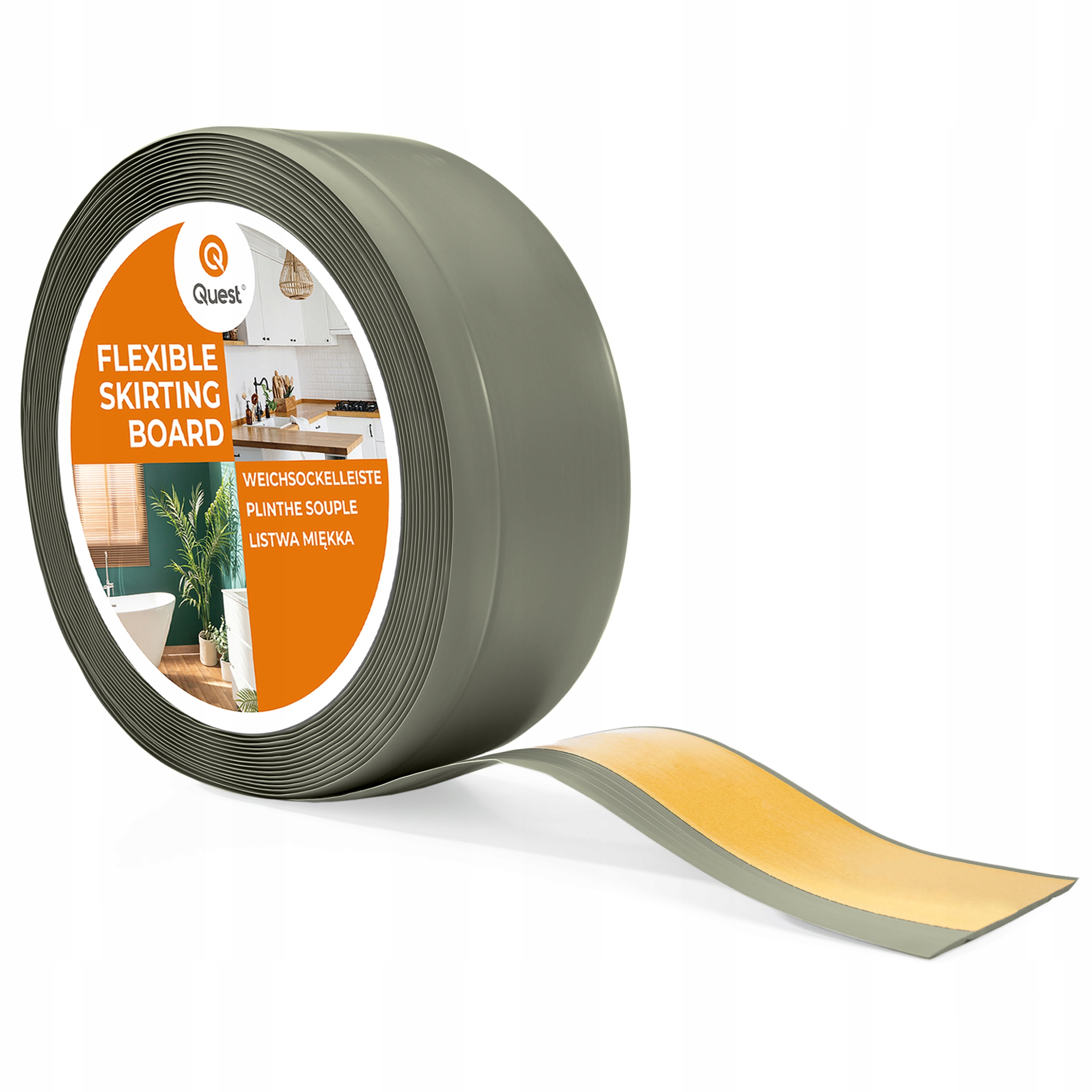 Podlahová lišta samolepicí Pvc 70/20 olivová, 25 m