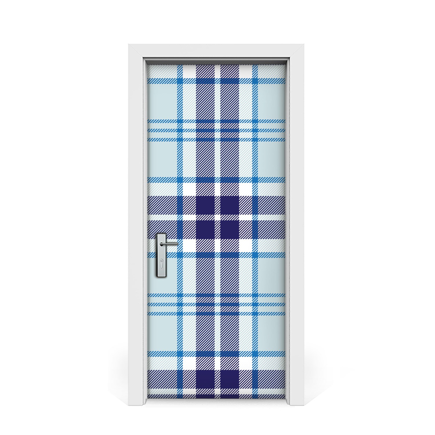 

Naklejka na drzwi okleina Szkocka krata 85x205