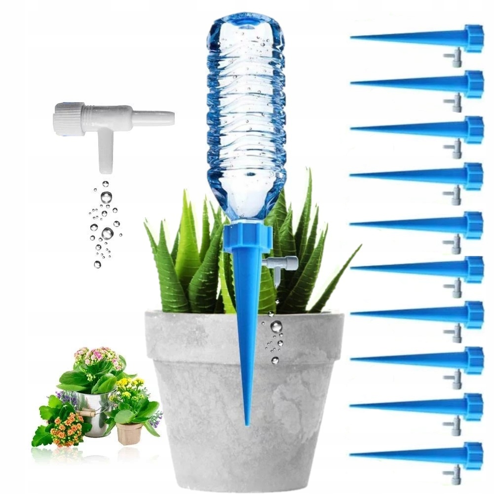 NAWADNIACZ DO KWIATÓW ROŚLIN OGRODU DONICZEK Z KRANIKAMI 10szt NA BUTELKI EAN (GTIN) 5907443439969