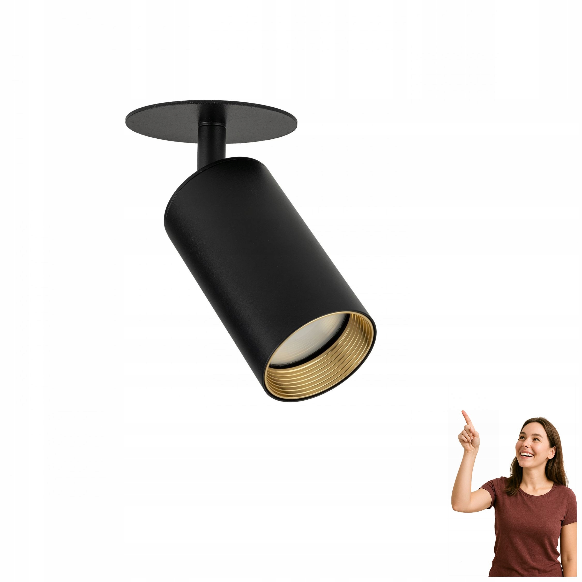 Jednotlivá podomítková spotová lampa Amis Black 10806 Tk Lighting