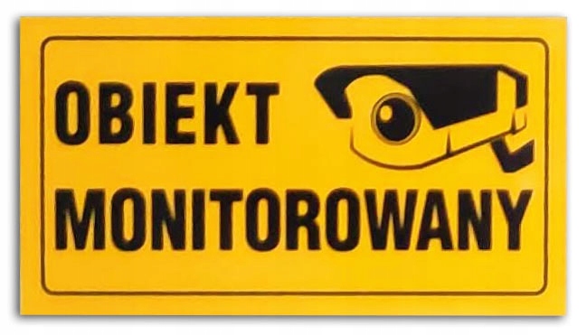 TABLICA INFORMACYJNA OBIEKT MONITOROWANY