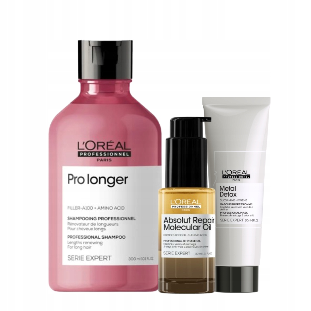 Loreal Pro Longer szampon Absolut Repair Molecular dwufazowy olejek