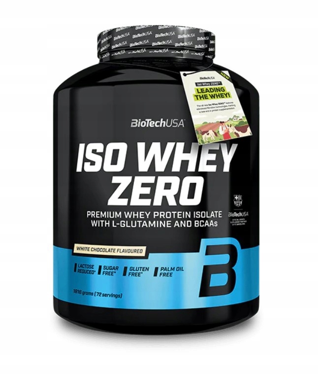 Proteinový Izolát Bez Laktózy Iso Whey Zero 1816 G Bílá Čokoláda Biotech Usa
