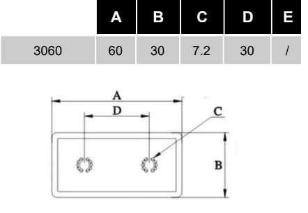 ZŚLEAPKA kapselek końcowy profil ALU 30X60 Marka Inny producent