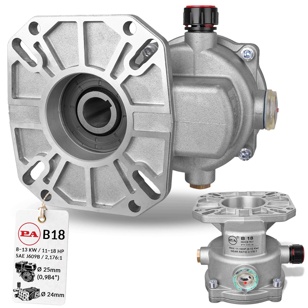 Przekładnia P.a. B18 Do Myjki Wał Pompa 24mm Silnik 25mm (0,984") 11-18 Km