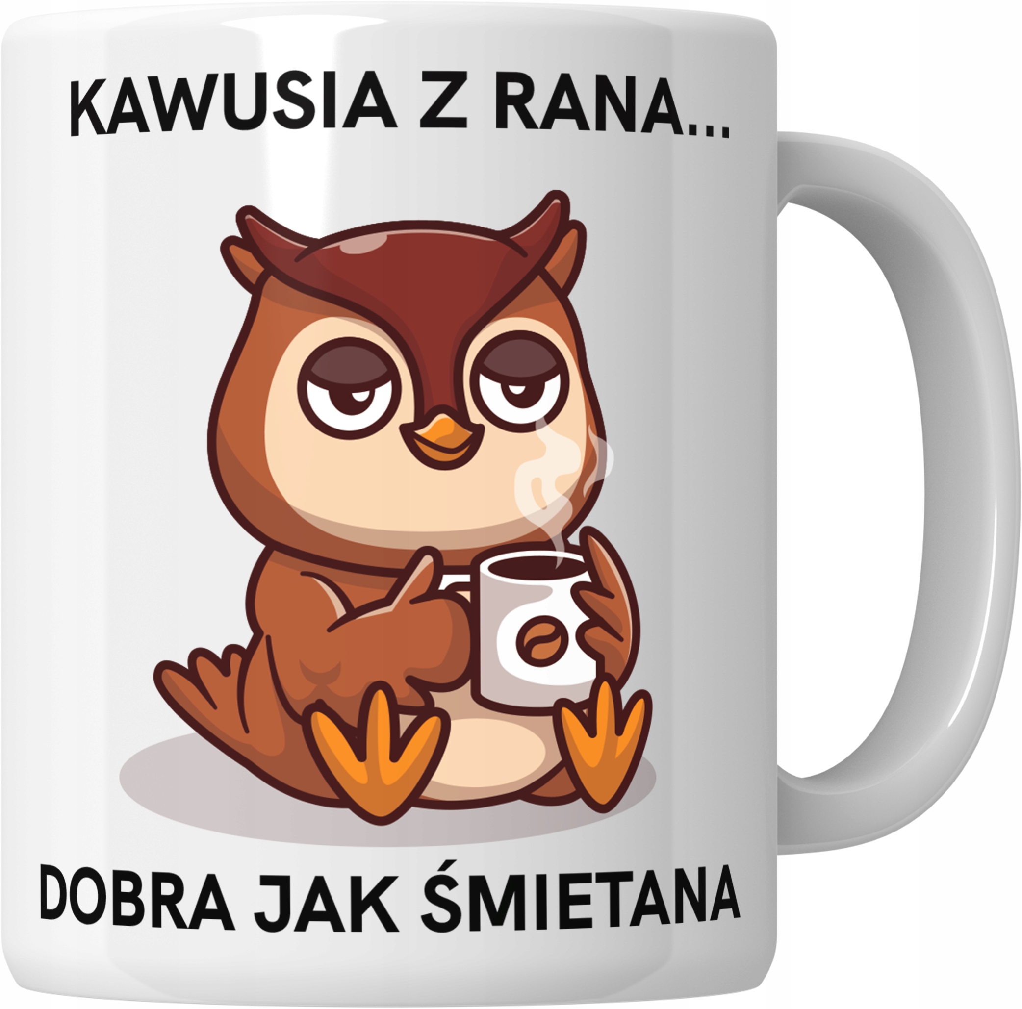 

Kubek Śmieszny Kawa Kawka Praca 330 ML
