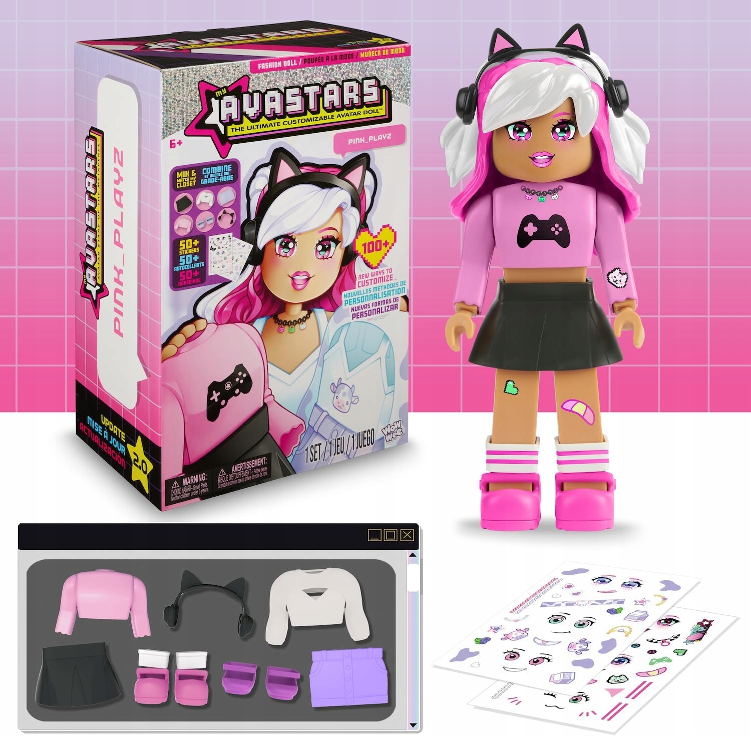 MY AVASTARS LALKA FIGURKA 28 CM ROBLOX PINK MODOWA KOLEKCJONERSKA